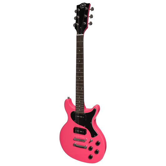 J&D Luthiers LP Double Cut Junior P-90 Electric Guitar Pink