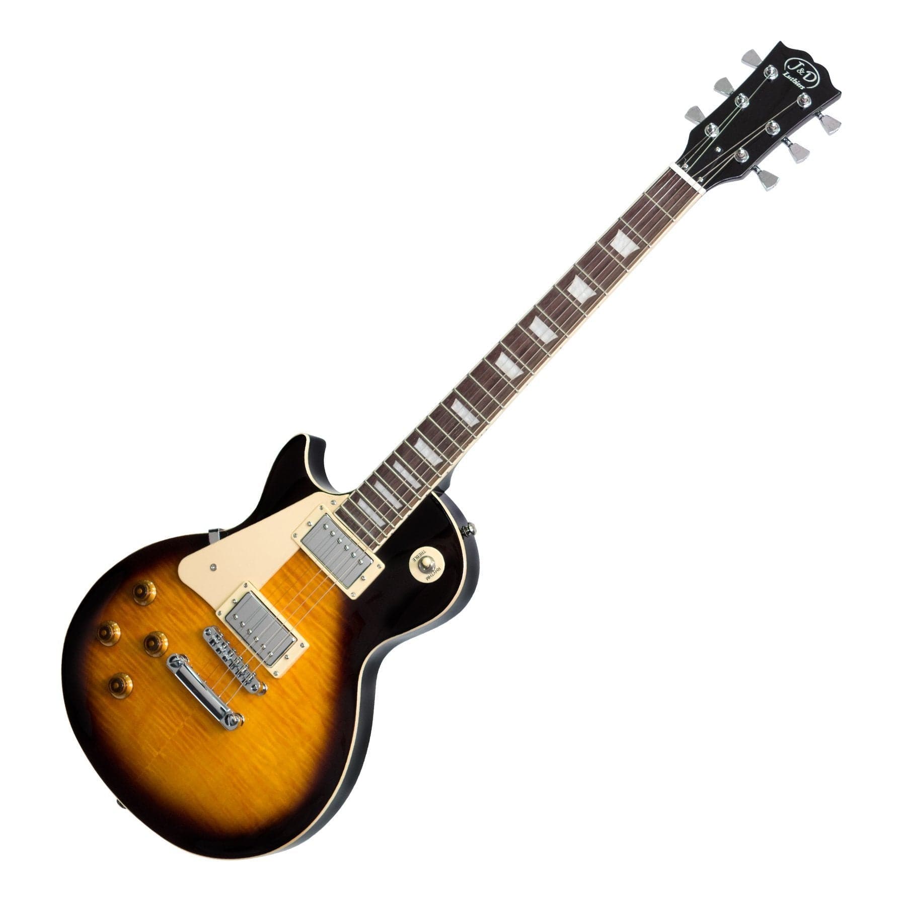 J&amp;D Luthiers LP-Style Left Handed Electric Guitar (Vintage Sunburst) - GIG Guitars