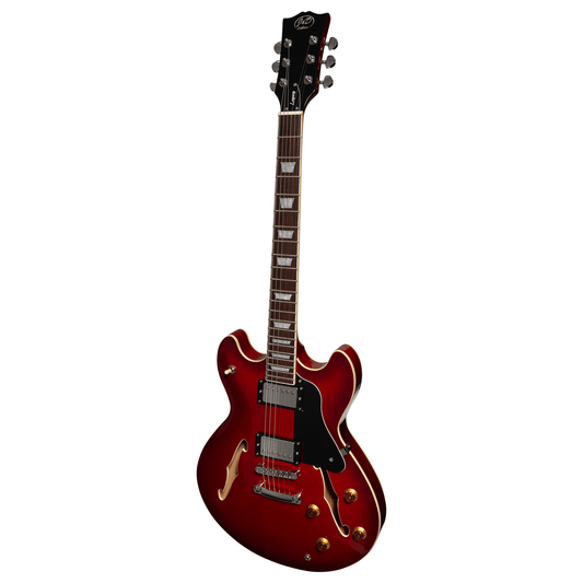 J&D Luthiers Semi-Hollow ES-Style Electric Guitar Cherry