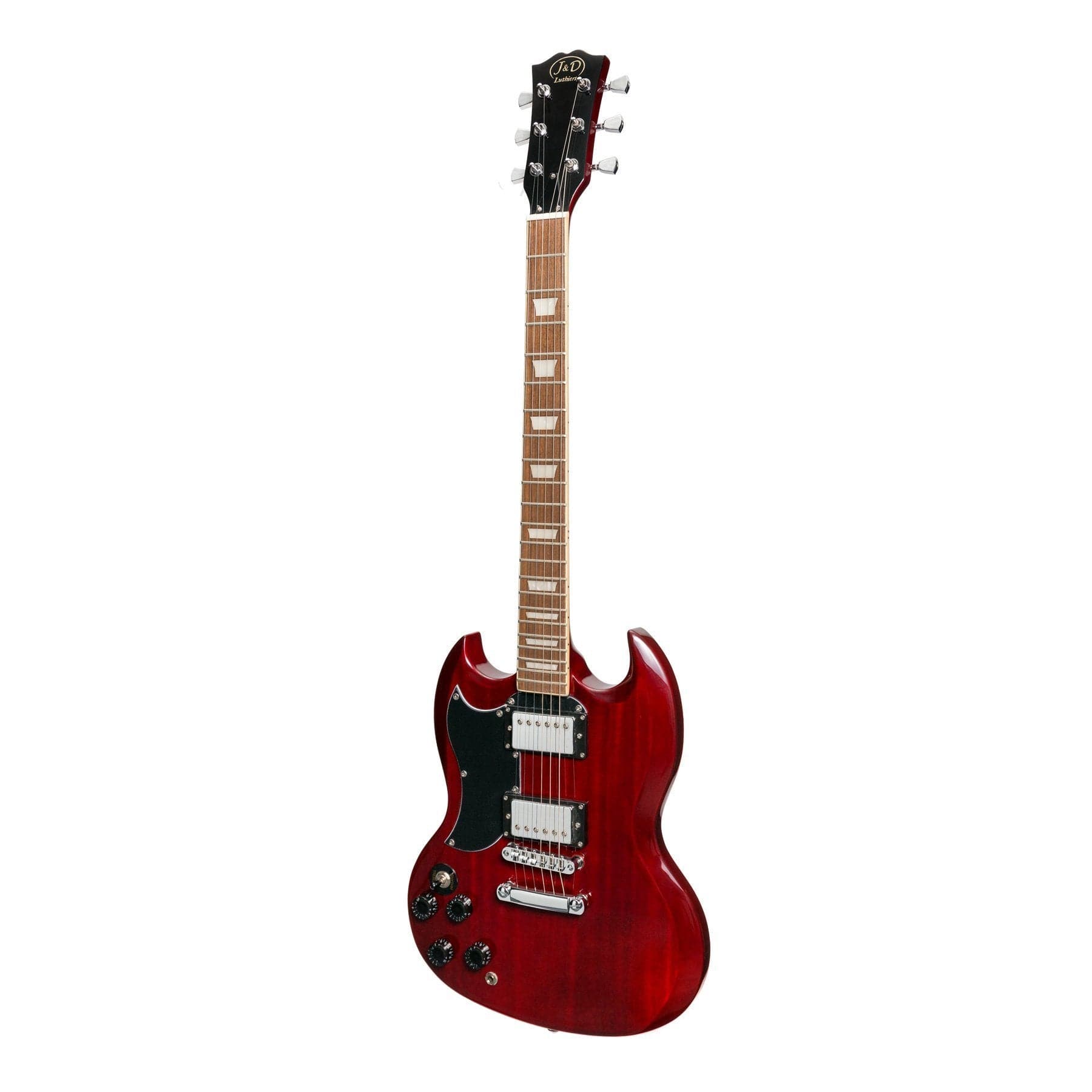 J&amp;D Luthiers SG-Style Left Handed Electric Guitar (Cherry) - GIG Guitars