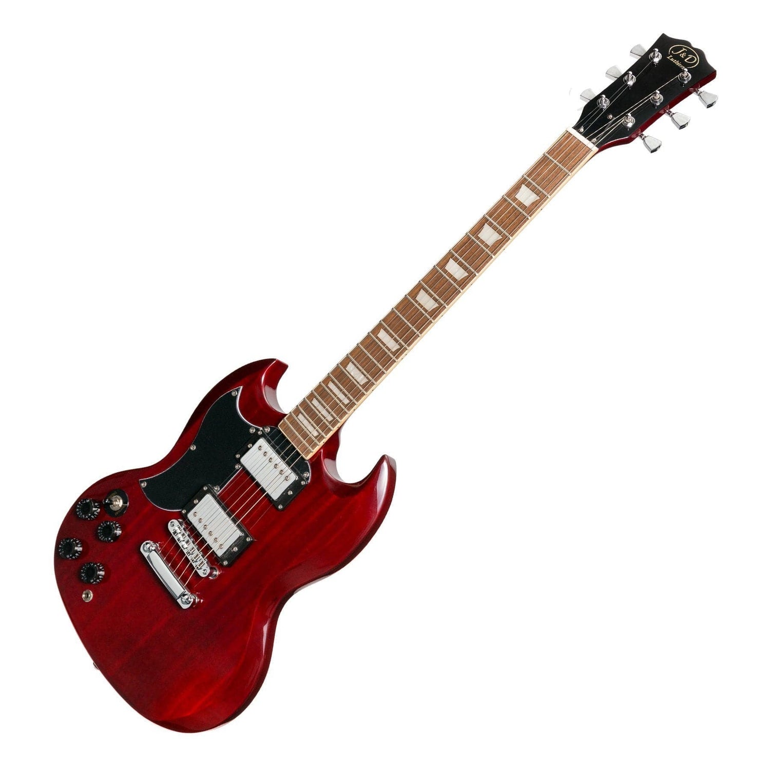 J&amp;D Luthiers SG-Style Left Handed Electric Guitar (Cherry) - GIG Guitars