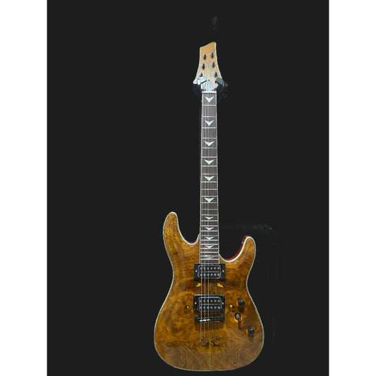 J&D Luthiers Spalted Maple Top Contemporary Electric Guitar Natural