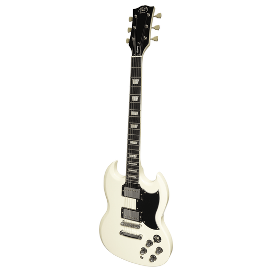 J&D SG-Style Electric Guitar Vintage White