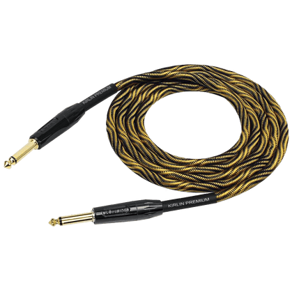 Kirlin IWB201WB 10ft Premium Plus Wave Yellow Guitar Cable Kirlin Cables & Leads