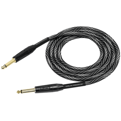 Kirlin IWB201WB 20ft Premium Plus Wave Black Guitar Cable Kirlin Cables & Leads