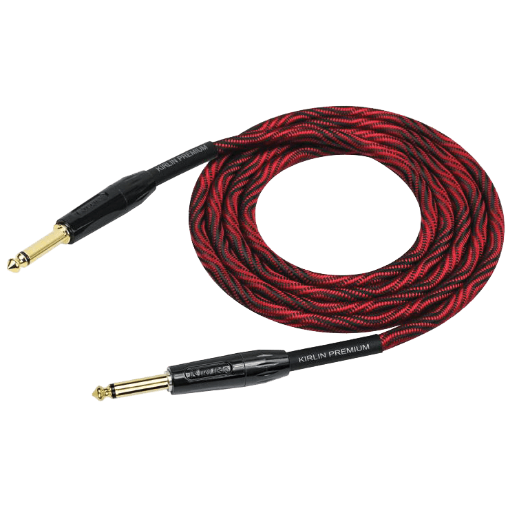 Kirlin IWB201WB 20ft Premium Plus Wave Red Guitar Cable Kirlin Cables & Leads