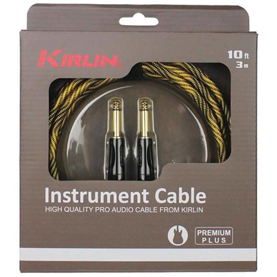 Kirlin IWB201WB 20ft Premium Plus Wave Yellow Guitar Cable Kirlin Cables & Leads
