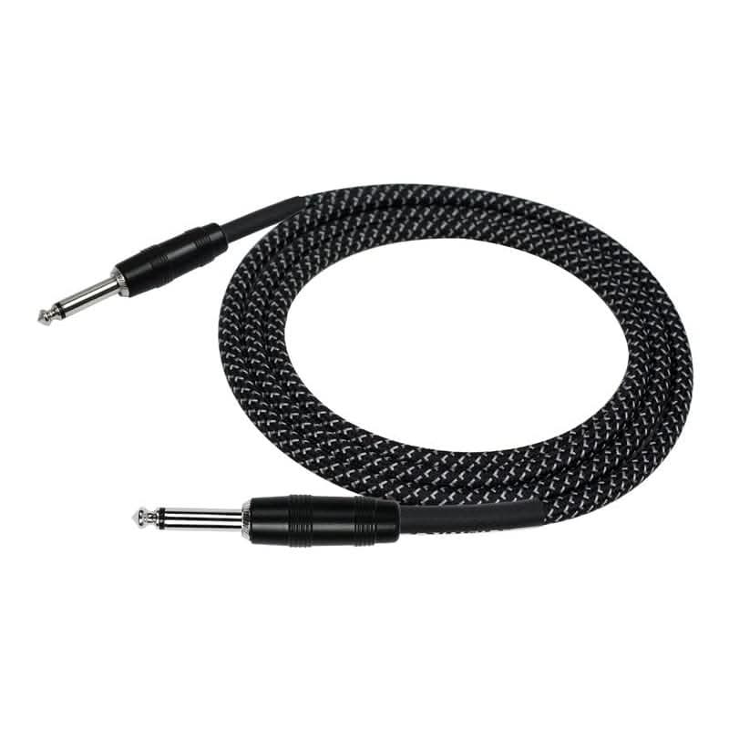 Kirlin IWC201BK 10ft Black Woven Guitar Cable Kirlin Cables & Leads