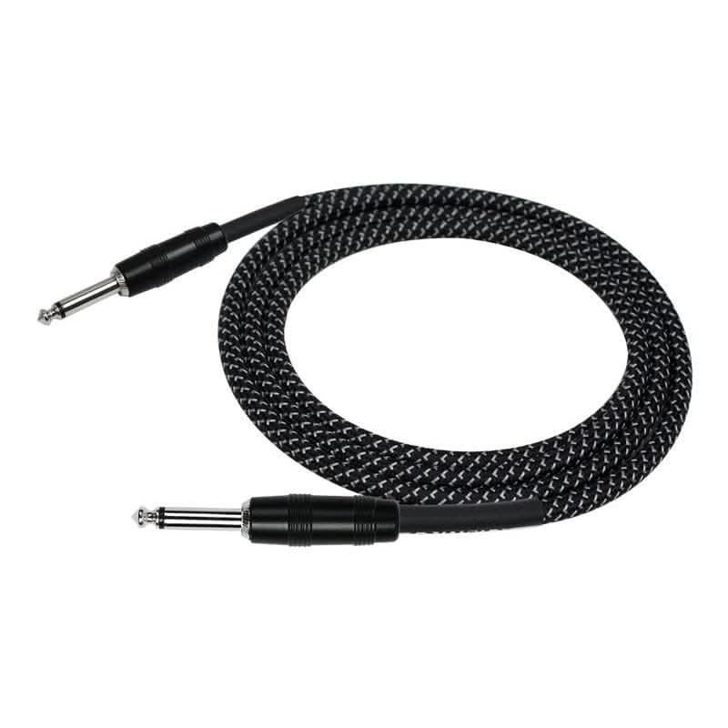 Kirlin IWC201BK 10ft Black Woven Guitar Cable - GIG Guitars