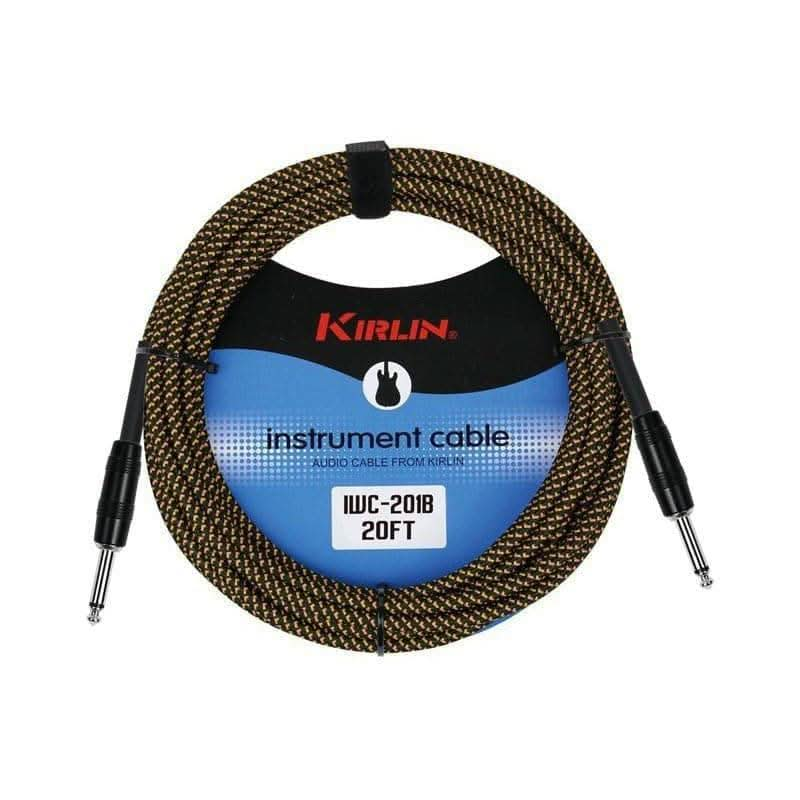 Kirlin IWC201BY 20ft Tweed Woven Guitar Cable - GIG Guitars