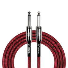 Kirlin IWCC201RD 20ft Red Entry Woven Instrument Cable with Chrome Ends Kirlin Cables & Leads