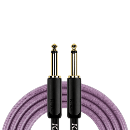 Kirlin KIPW201BPU-10 PVC Woven Guitar Cable 10Ft Purple Kirlin Cables & Leads