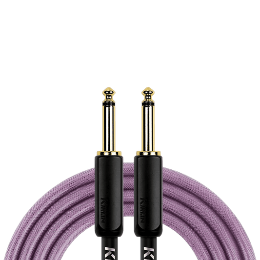 Kirlin KIPW201BPU-10 PVC Woven Guitar Cable 10Ft Purple Kirlin Cables & Leads