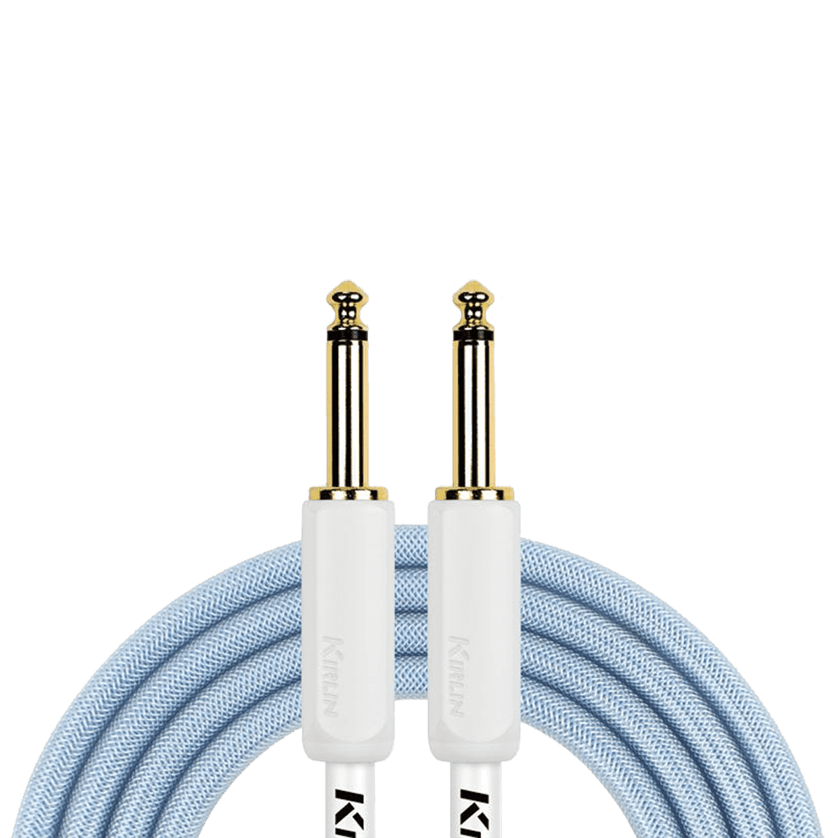 Kirlin KIPW201WBL-10 PVC Woven Guitar Cable 10Ft Blue Kirlin Cables & Leads