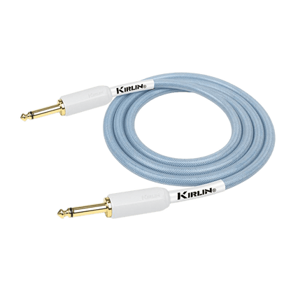 Kirlin KIPW201WBL-10 PVC Woven Guitar Cable 10Ft Blue Kirlin Cables & Leads