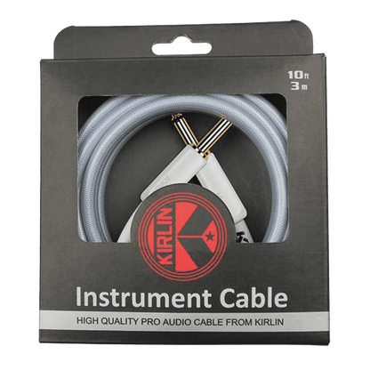 Kirlin KIPW201WBL-10 PVC Woven Guitar Cable 10Ft Blue Kirlin Cables & Leads