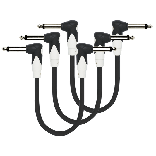 Kirlin KLG3203-3 Patch Cable 3 Inch Moulded Plugs 3-Pack - GIG Guitars