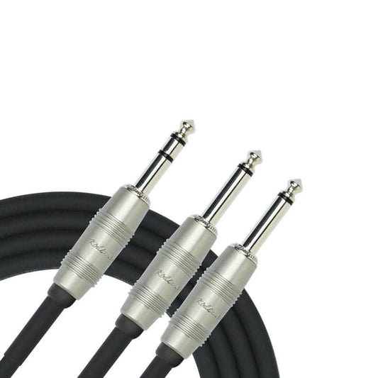 Kirlin KY336-1 TRS - 2 x Mono 6.5 Insert Cable 1ft Kirlin Cables & Leads