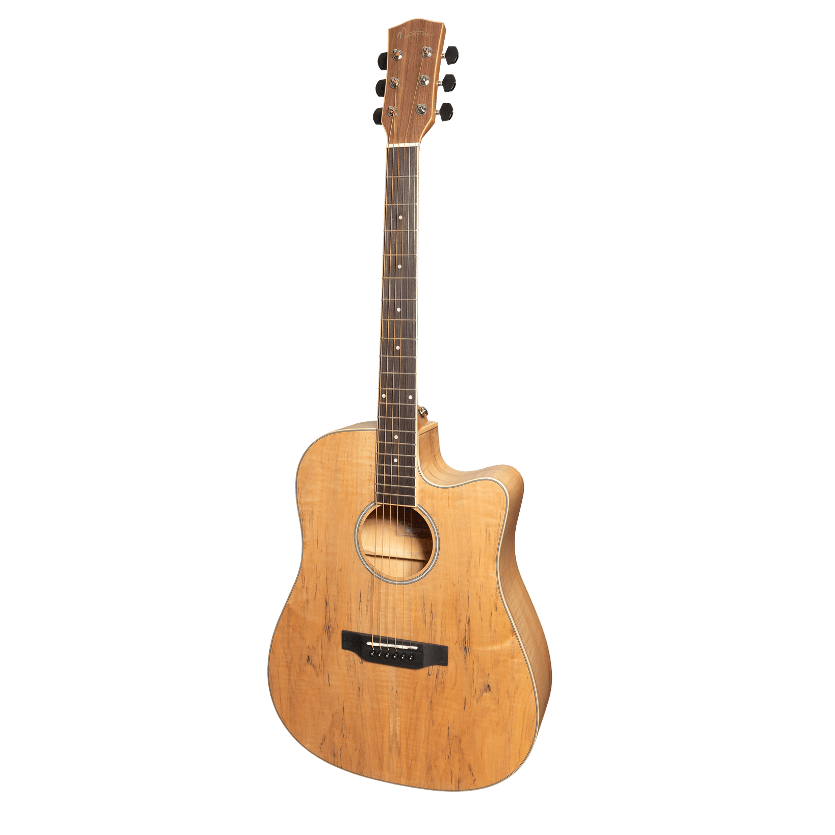 Martinez '31 Series' Daowood Acoustic-Electric Dreadnought Cutaway Guitar (African Brownburst) - GIG Guitars