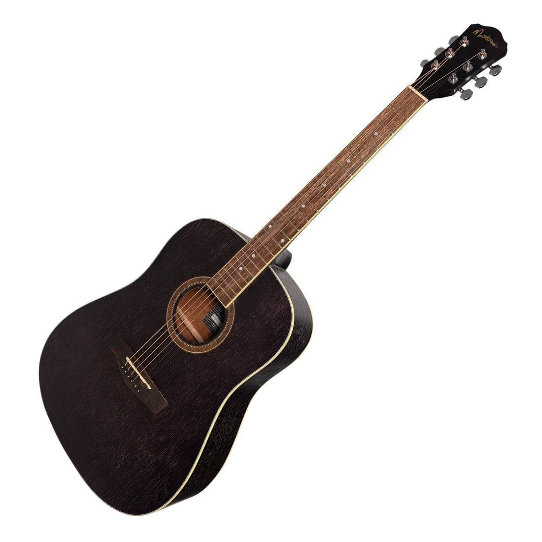 Martinez '41 Series' Dreadnought Acoustic Guitar Black