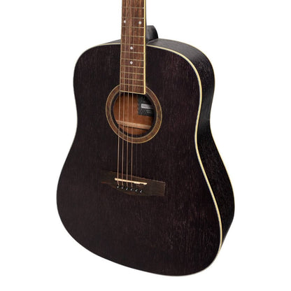 Martinez '41 Series' Dreadnought Acoustic Guitar Black