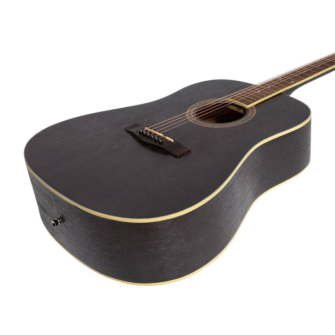 Martinez '41 Series' Dreadnought Acoustic Guitar Black