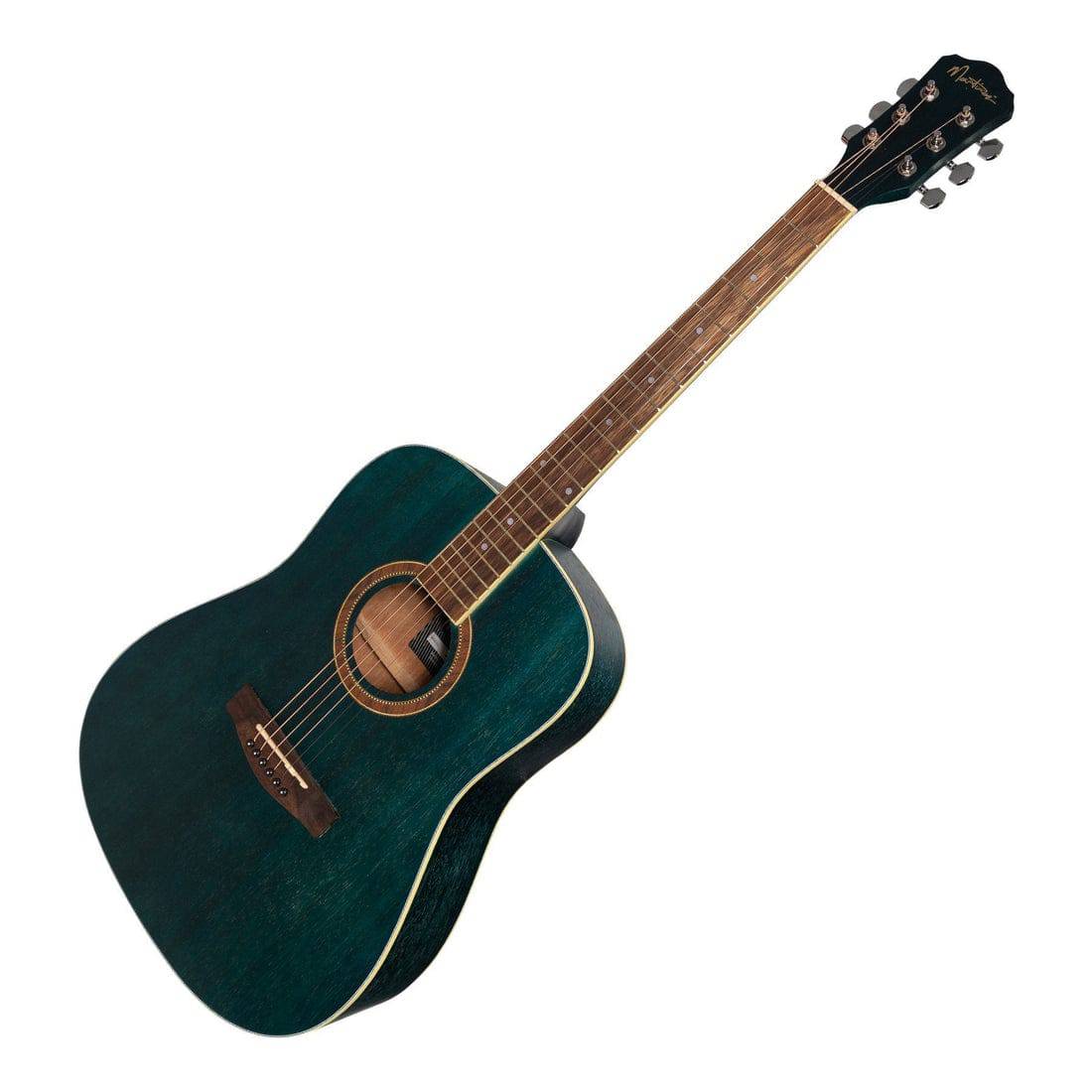 Martinez '41 Series' Dreadnought Acoustic Guitar Blue