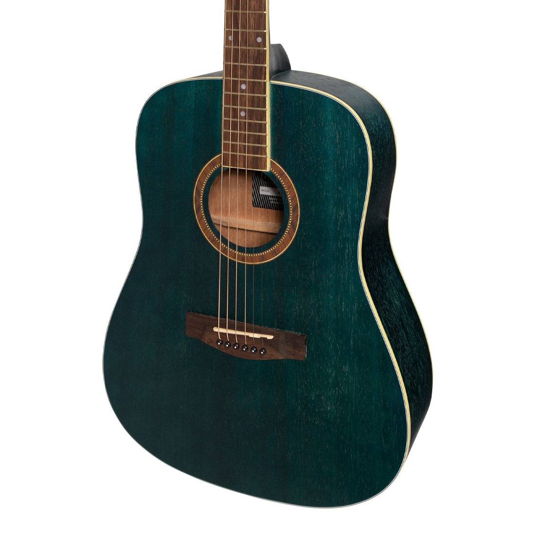 Martinez '41 Series' Dreadnought Acoustic Guitar Blue