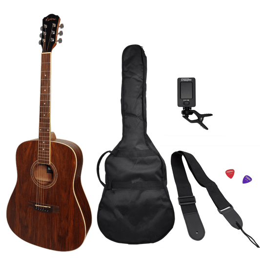 Martinez '41 Series' Dreadnought Acoustic Guitar Pack (Rosewood) - GIG Guitars