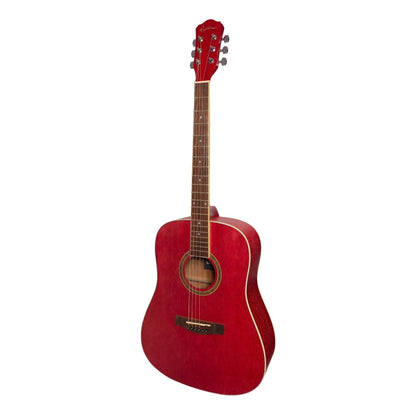 Martinez '41 Series' Dreadnought Acoustic Guitar (Strawberry Pink) - GIG Guitars