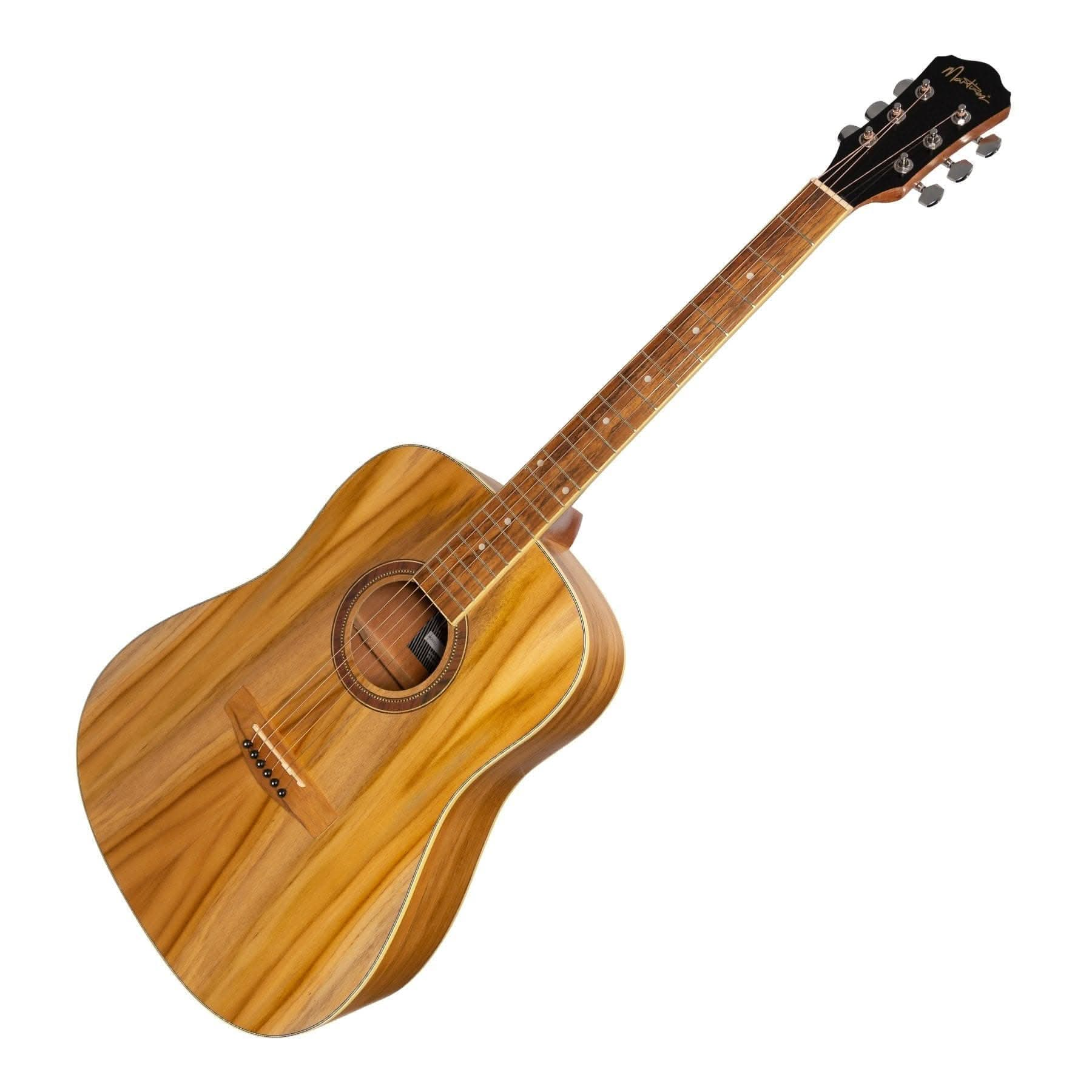 Martinez '41 Series' Dreadnought Acoustic Guitar with Built-in Tuner (Jati-Teakwood) - GIG Guitars