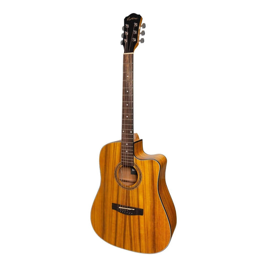 Martinez '41 Series' Dreadnought Cutaway Acoustic-Electric Guitar (Koa) - GIG Guitars