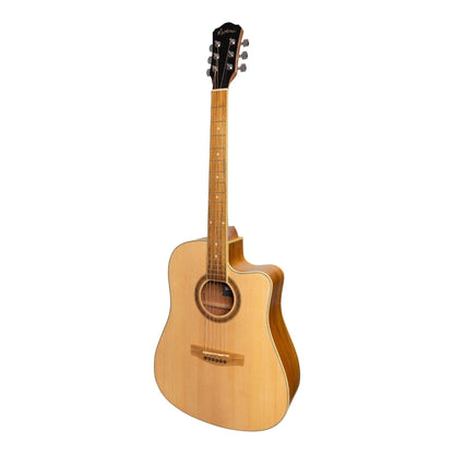 Martinez '41 Series' Dreadnought Cutaway Acoustic-Electric Guitar (Spruce/Jati-Teakwood) - GIG Guitars