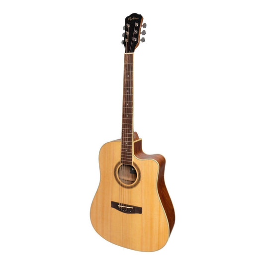 Martinez '41 Series' Dreadnought Cutaway Acoustic-Electric Guitar (Spruce/Rosewood) - GIG Guitars