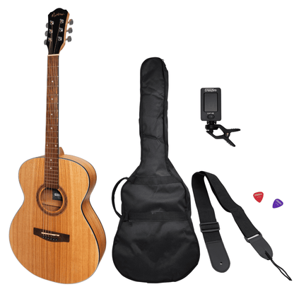 Martinez '41 Series' Folk Size Acoustic Guitar Pack (Mindi-Wood) - GIG Guitars