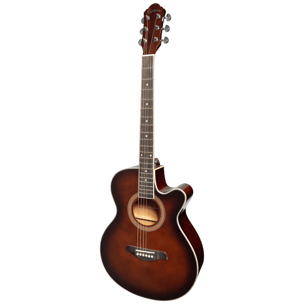 Martinez '41 Series' Folk Size Cutaway Acoustic-Electric Guitar (Brown Sunburst) - GIG Guitars