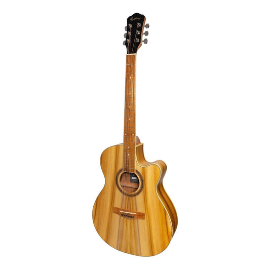 Martinez '41 Series' Folk Size Cutaway Acoustic-Electric Guitar (Jati-Teakwood) - GIG Guitars