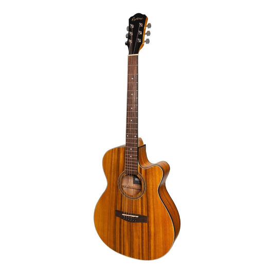 Martinez '41 Series' Folk Size Cutaway Acoustic-Electric Guitar (Koa) - GIG Guitars