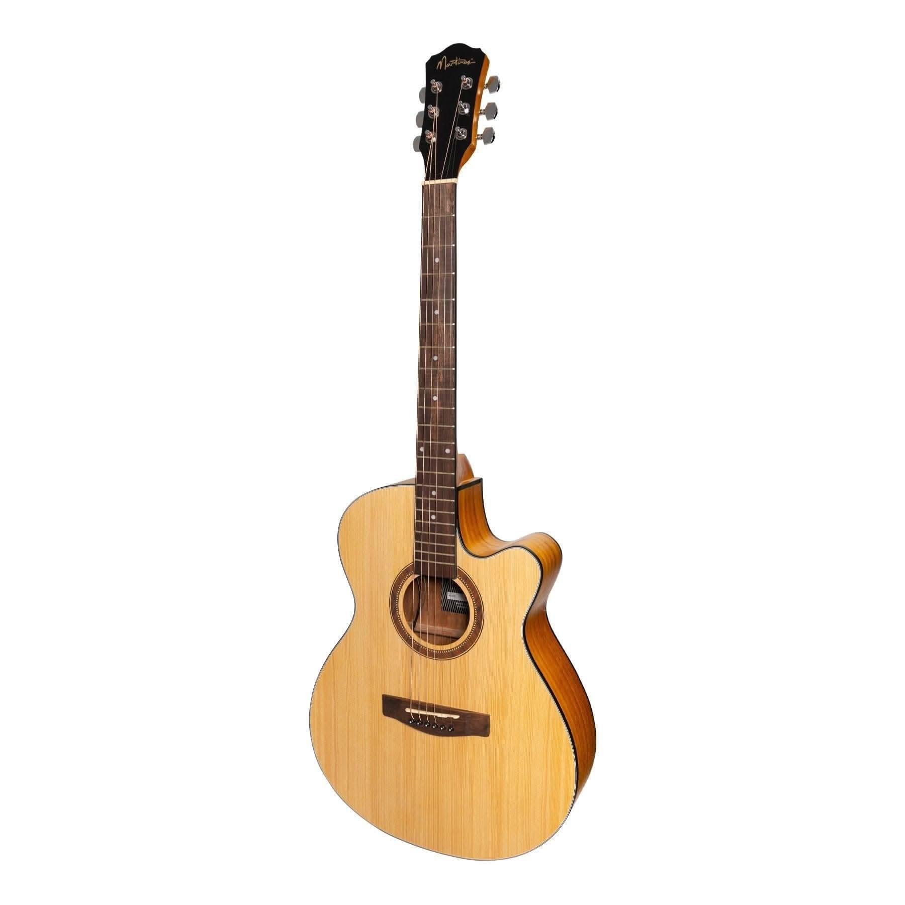 Martinez '41 Series' Folk Size Cutaway Acoustic-Electric Guitar (Spruce/Koa) - GIG Guitars