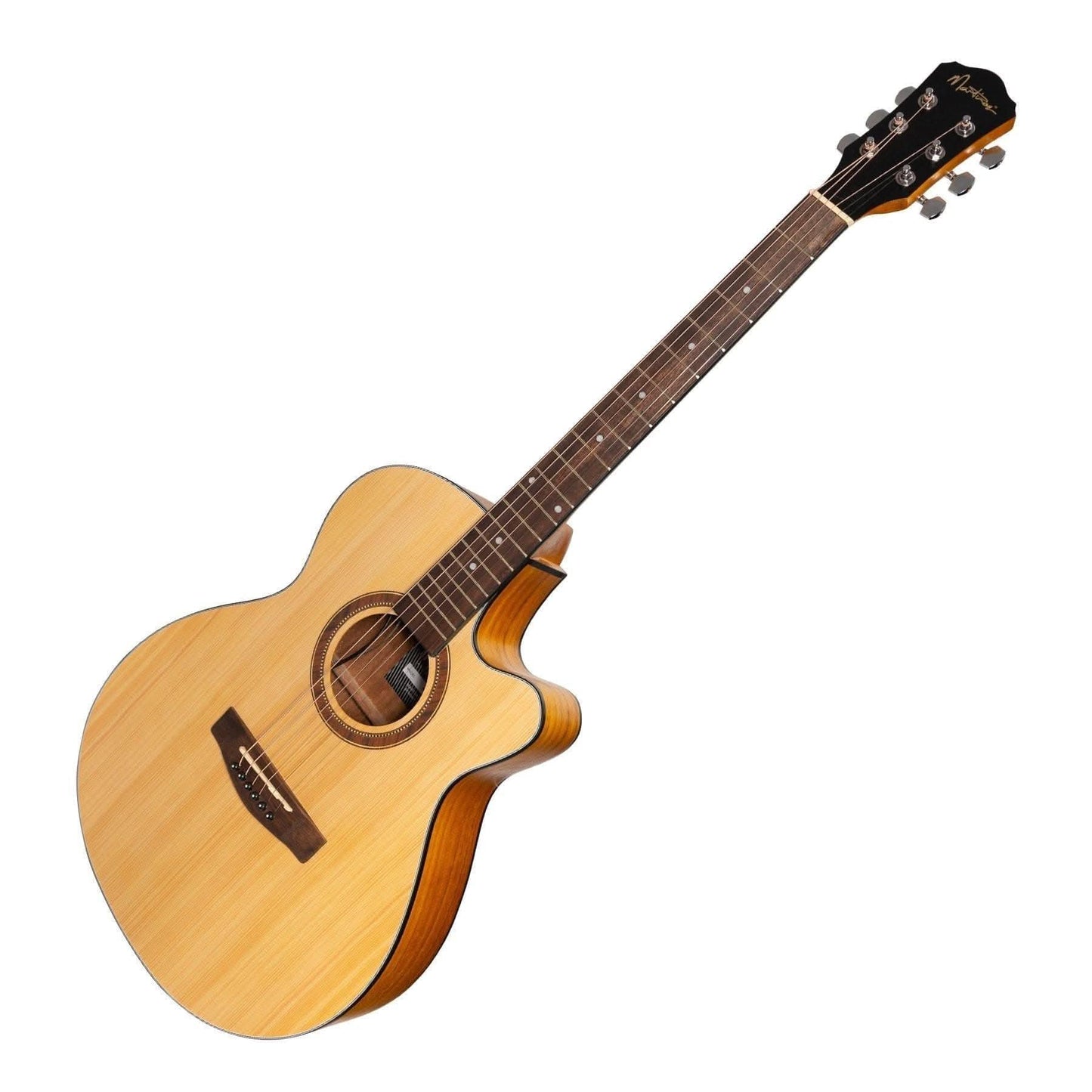 Martinez '41 Series' Folk Size Cutaway Acoustic-Electric Guitar (Spruce/Koa) - GIG Guitars