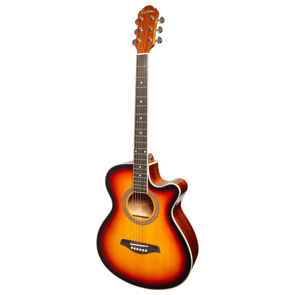 Martinez '41 Series' Folk Size Cutaway Acoustic-Electric Guitar (Sunburst) - GIG Guitars