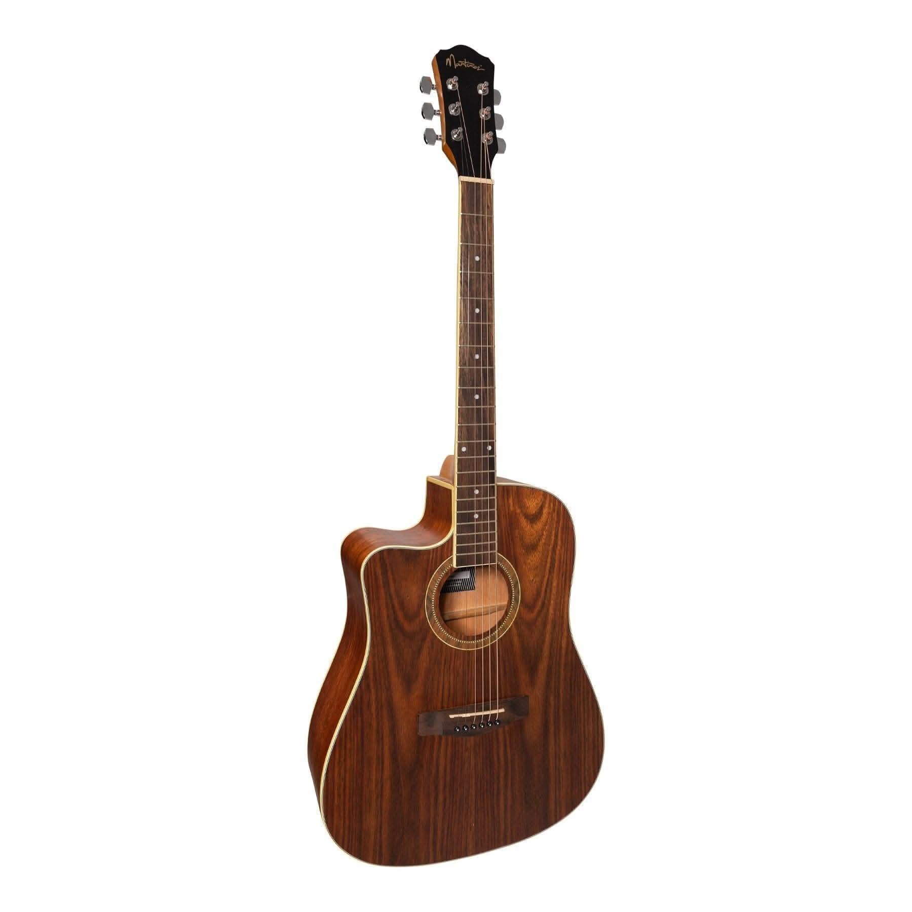 Martinez '41 Series' Left Handed Dreadnought Cutaway Acoustic-Electric Guitar (Rosewood) - GIG Guitars