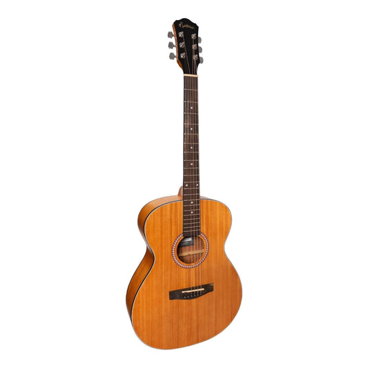 Martinez '41 Series' Left Handed Folk Size Acoustic Guitar (Mahogany) - GIG Guitars