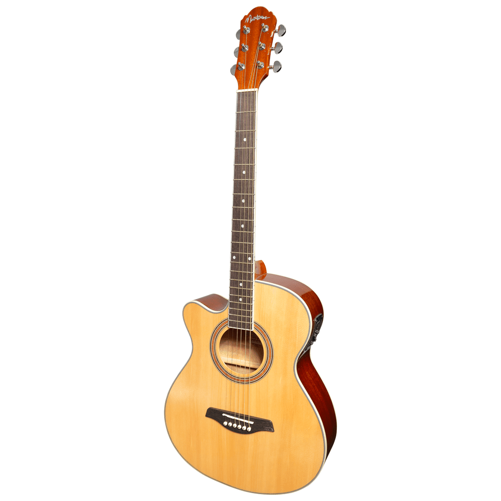 Martinez '41 Series' Left Handed Folk Size Cutaway Acoustic-Electric Guitar (Spruce/Sapele) - GIG Guitars