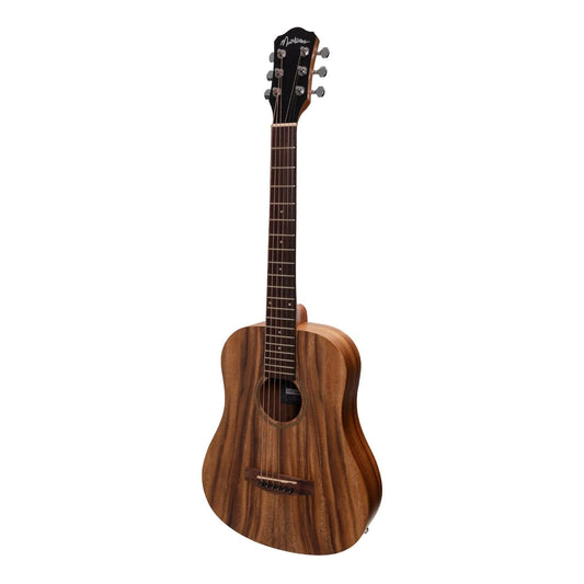 Martinez Acoustic-Electric Babe Traveller Guitar with Built-In Tuner (Rosewood) - GIG Guitars