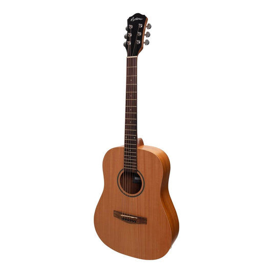 Martinez Acoustic-Electric Middy Traveller Guitar with Built-In Tuner (Mahogany) - GIG Guitars