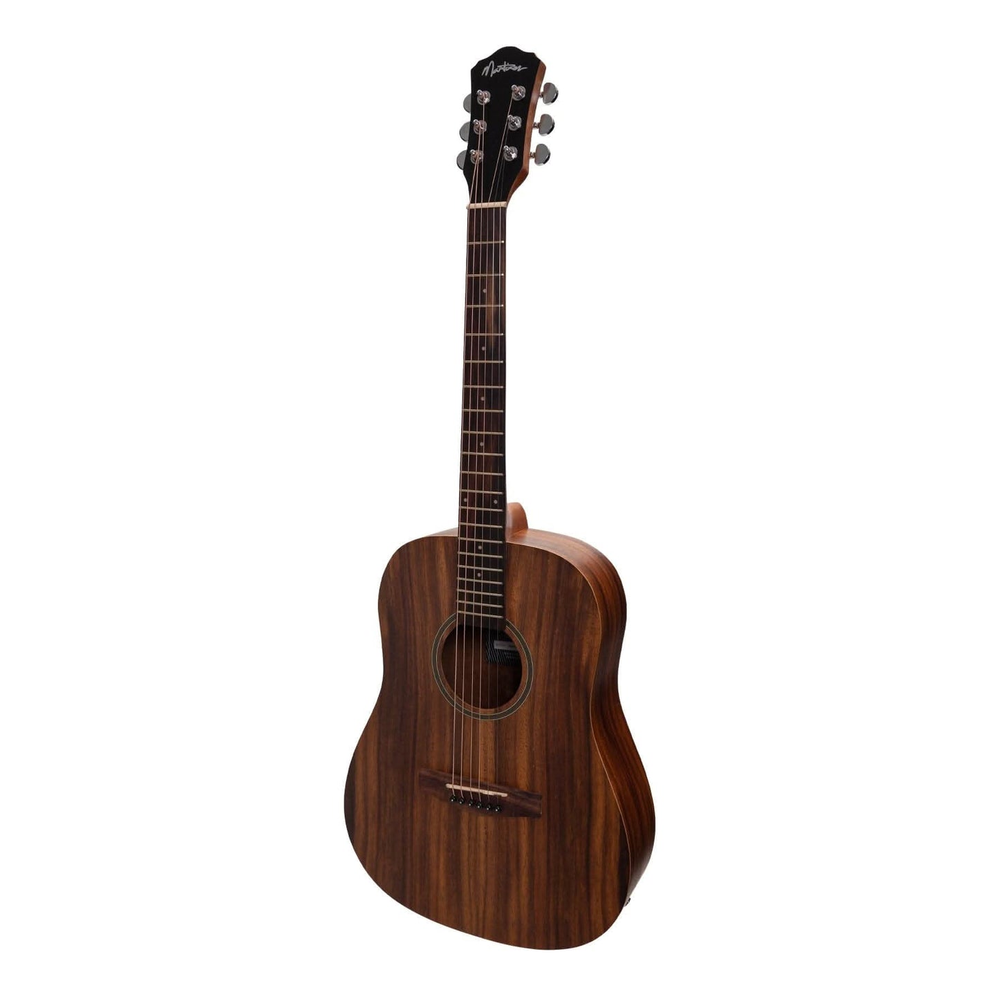 Martinez Acoustic-Electric Middy Traveller Guitar with Built-In Tuner (Rosewood) - GIG Guitars