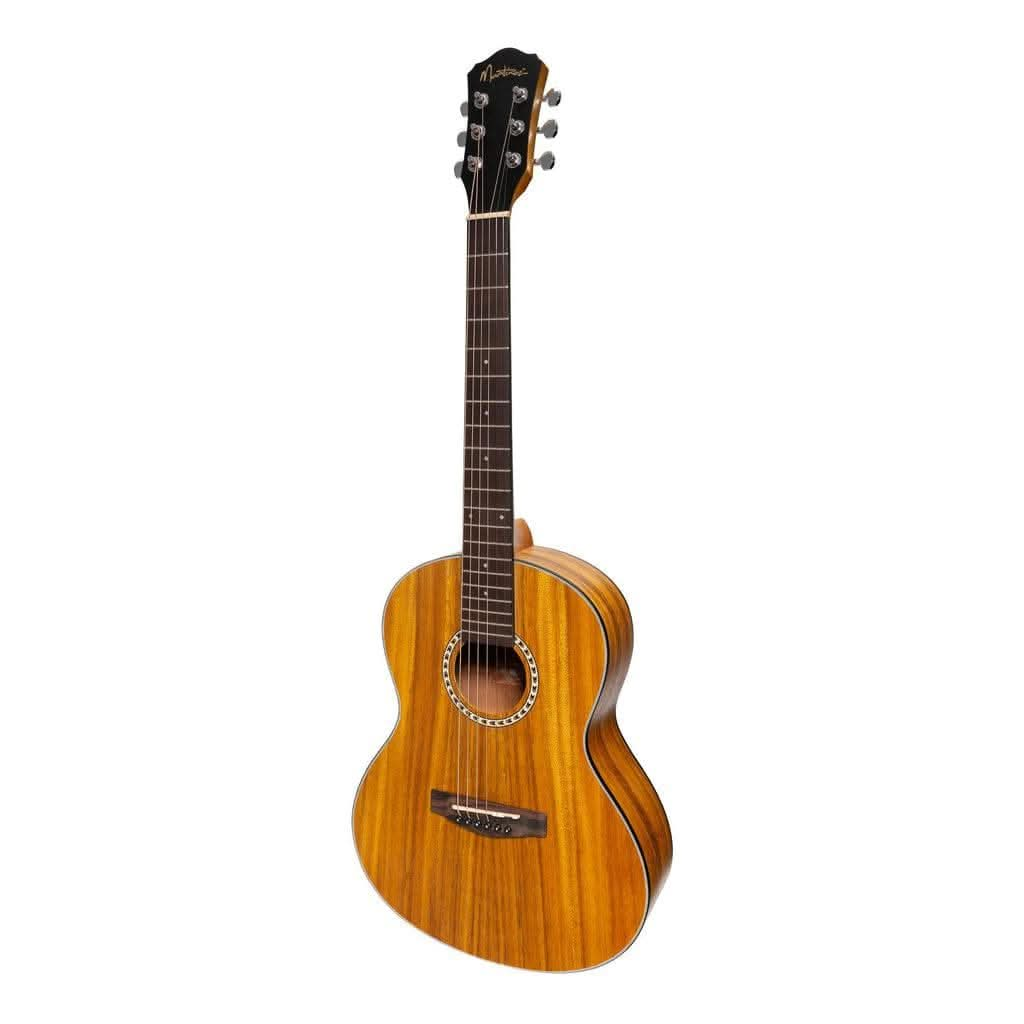 Martinez Acoustic 'Little-Mini' Folk Guitar Pack with Built-In Tuner (Koa) - GIG Guitars