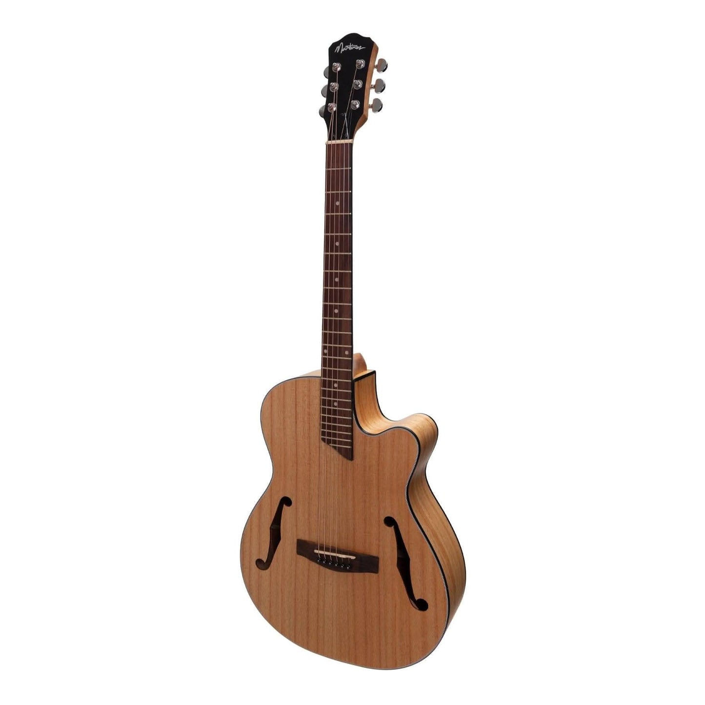 Martinez Jazz Hybrid Acoustic-Electric Small Body Cutaway Guitar (Mindi-Wood) - GIG Guitars