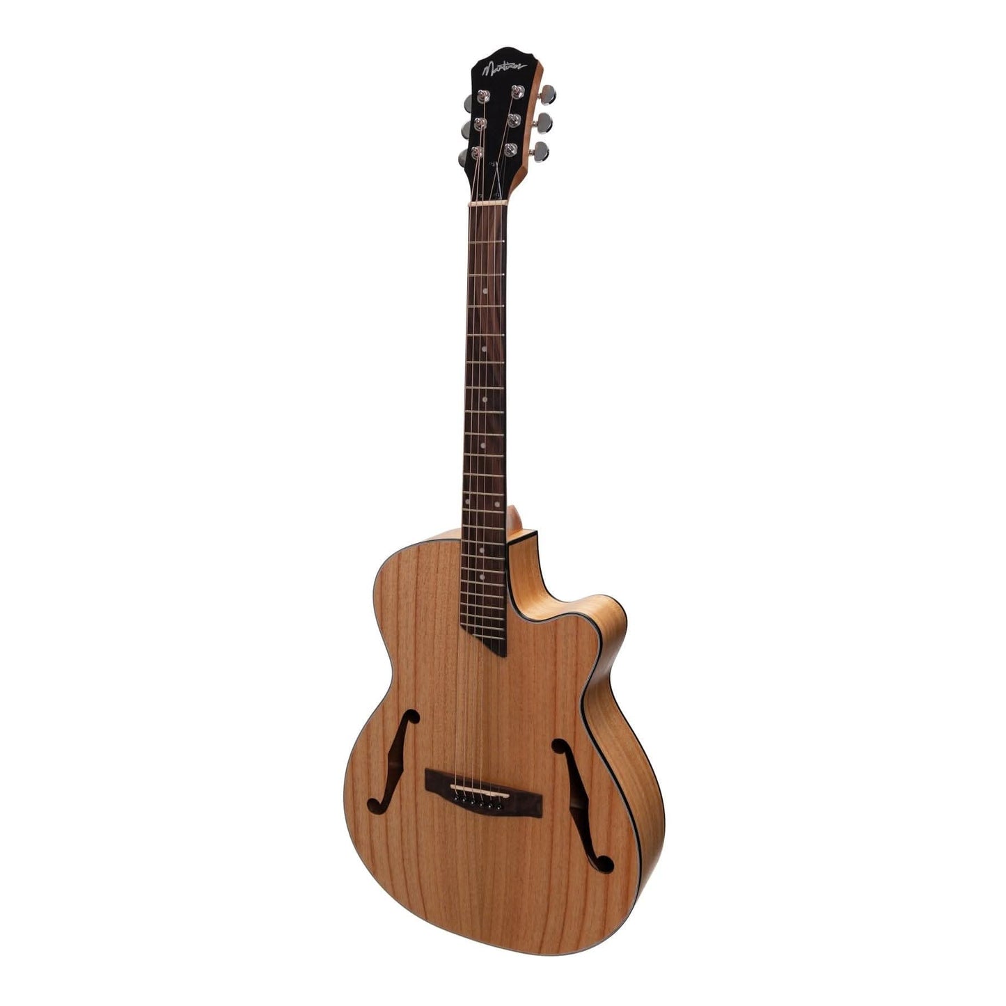 Martinez Jazz Hybrid Acoustic Small Body Cutaway Guitar (Mindi-Wood) - GIG Guitars